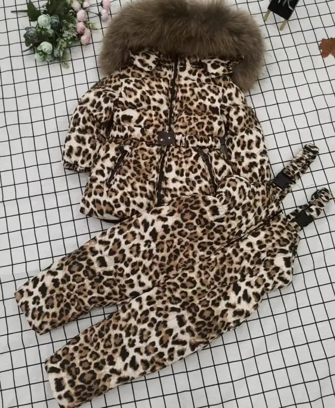 Real fur Winter Jacket child jackets children jumpsuit snow suit girl flower down romper ski suits outerwear - Цвет: Золотой