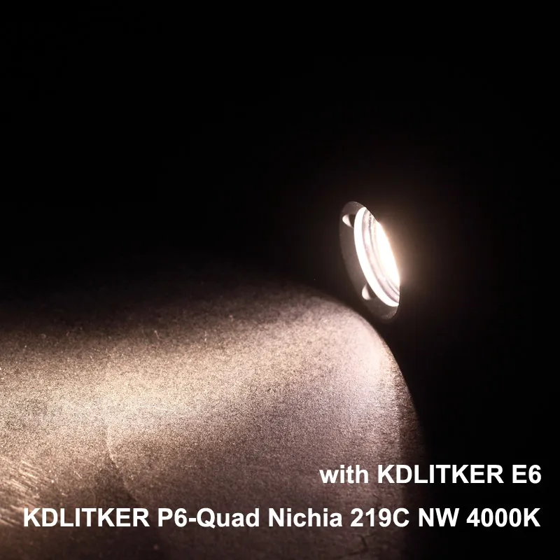 KDLITKER P6-Quad 4 x Nichia 219C нейтральный белый 4000K High CRI92 1600 люменов 3 V-9 V P60 Drop-in модуль(Dia. 26,5 мм