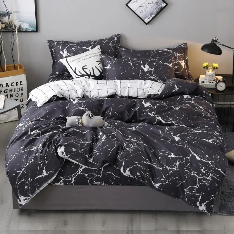 56 Lette Роскошные розы Постельное белье пододеяльник комплекты Мрамор Super King