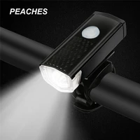 peaches bike light bicycle front back rear taillight usb rechargeable cycling safety warning light waterproof bicycle lamp