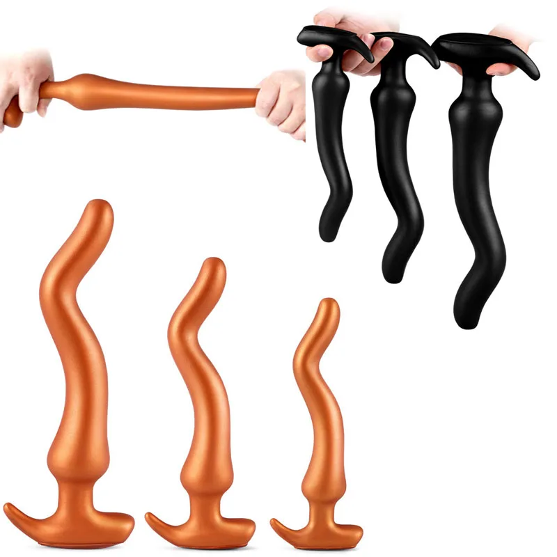 Мягкий силиконовый супер длинный Анальная пробка Вагина фаллоимитатор SM гей
