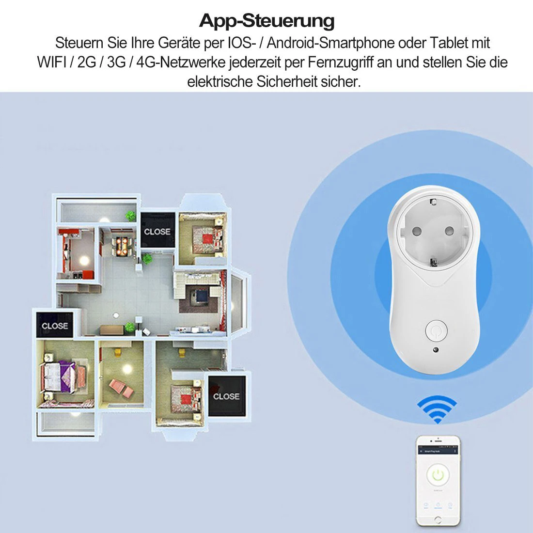 Умная розетка с Wi Fi штепсельная европейского стандарта usb пультом дистанционного