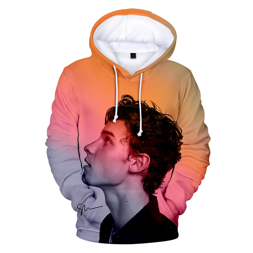 Новинка 2021 уличные пальто Shawn Mendes с 3D принтом модная Толстовка для мужчин и женщин