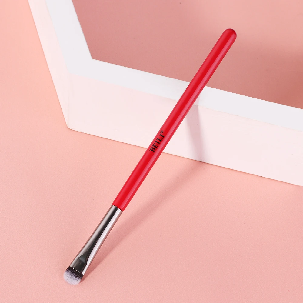 BEILI 1 шт. красные Профессиональные кисти для макияжа глаз натуральные козья