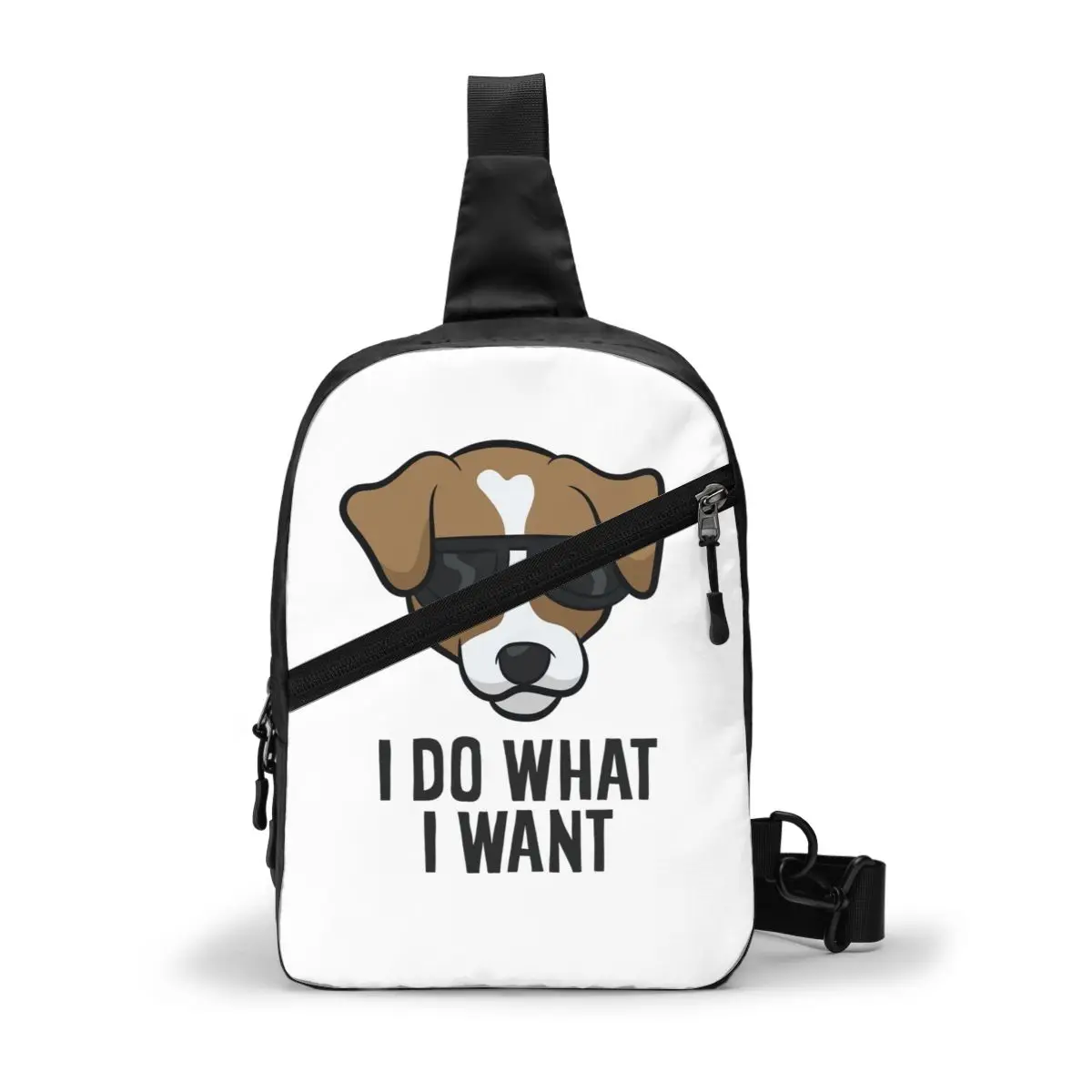 

Нагрудная сумка Джек-Рассел-терьер, дешевая сумка-слинг через плечо из полиэстера, складная сумка для велосипеда