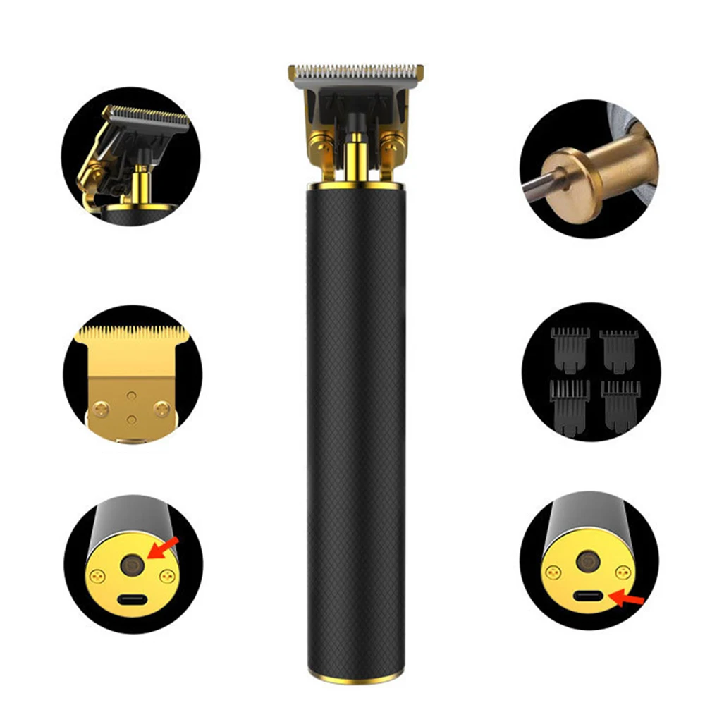 

Профессиональные мужские машинки для стрижки волос, беспроводной триммер для волос с зарядкой от USB, триммер для бороды, мужской набор для с...