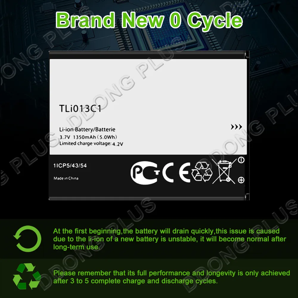 Аккумулятор TLi013C1 для Alcatel SmartFlip 4052R аккумулятор 1ICP5/43/54 запасная часть ремонта -