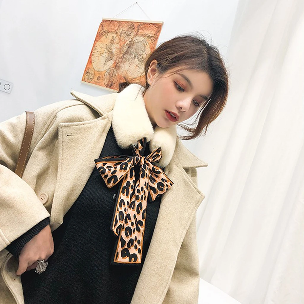 

Winter Warm Faux Fur Scarves Neck Shrug Bow Tie Collar Scarf for Women Girls Neckerchiefs
