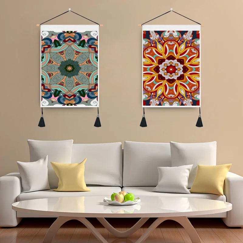 

Домашний декор, подвесная картина с мандалой, настенная цветная подвесная ткань для спальни, Настенная картина с принтом, pop