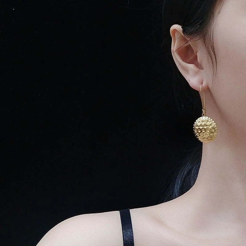 

European Style Irregular Geometric Drop Earrings for Women Gift Fashion Jewelry Boucle D’oreille Trendy Stainless Steel Eardrop