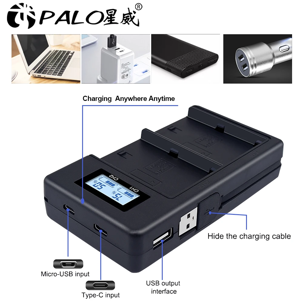 PALO LP - E6N LPE6 E6 зарядное устройство для Canon EOS 5DS R 5D Mark II III 6D 7D 70D 80D 60D купить по