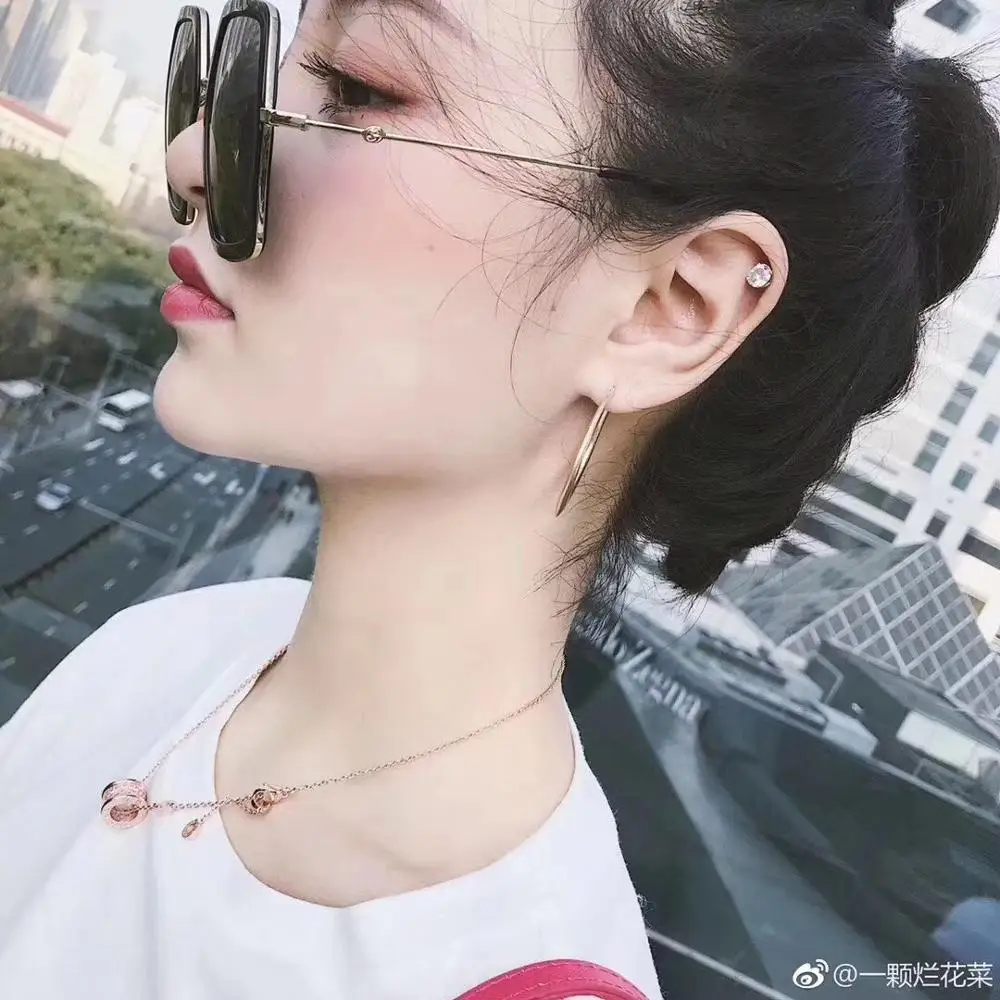 TSHOU204 модное колье ожерелье с кристаллом в форме цветка серьги винтажные