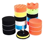 19pcs 3 дюйма диск автомобильного полировщика, полировальная машинка для автомобилей с эксцентриковым, Дрель адаптер полировка воском губка с полировальной подложка инструменты для чистки автомобиля аксессуары