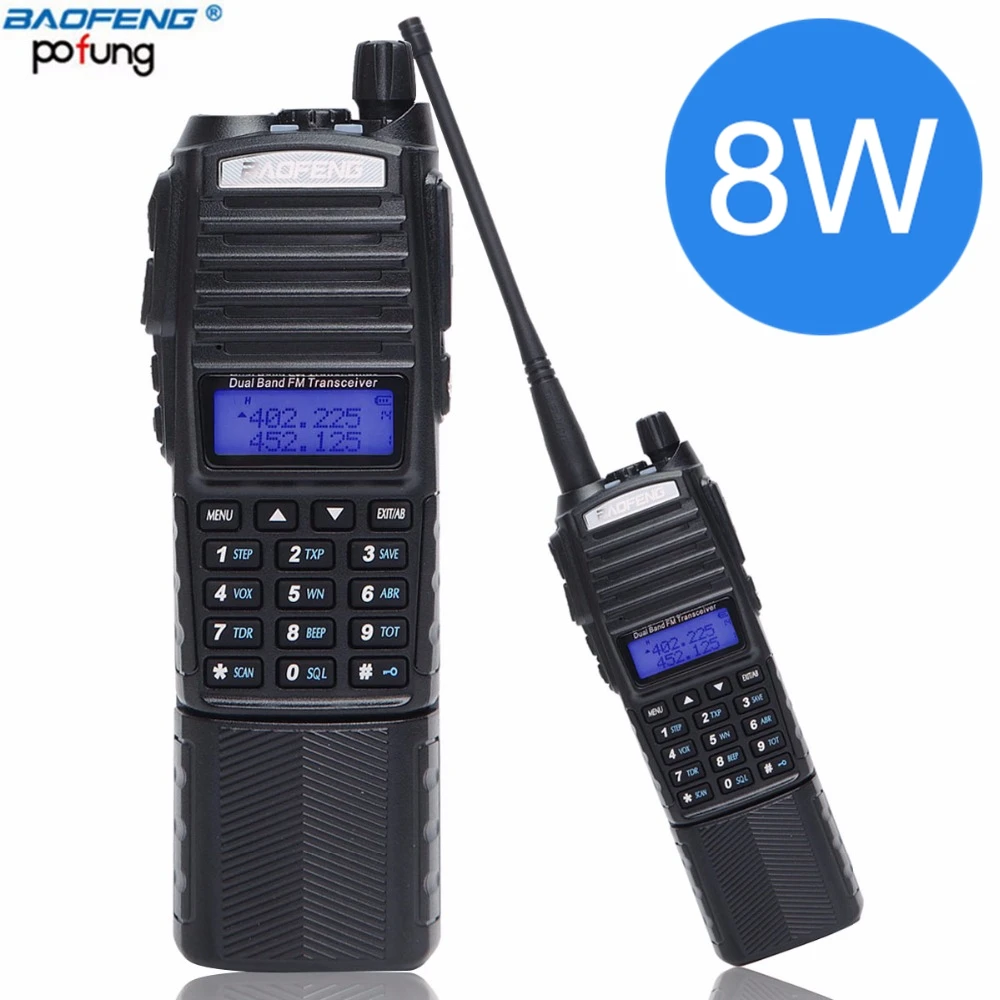 Baofeng UV-82 Plus, 8 Вт, высокая мощность, 3800 мА/ч, батарея с разъемом постоянного тока, портативная рация, радиосвязь, радиосвязь