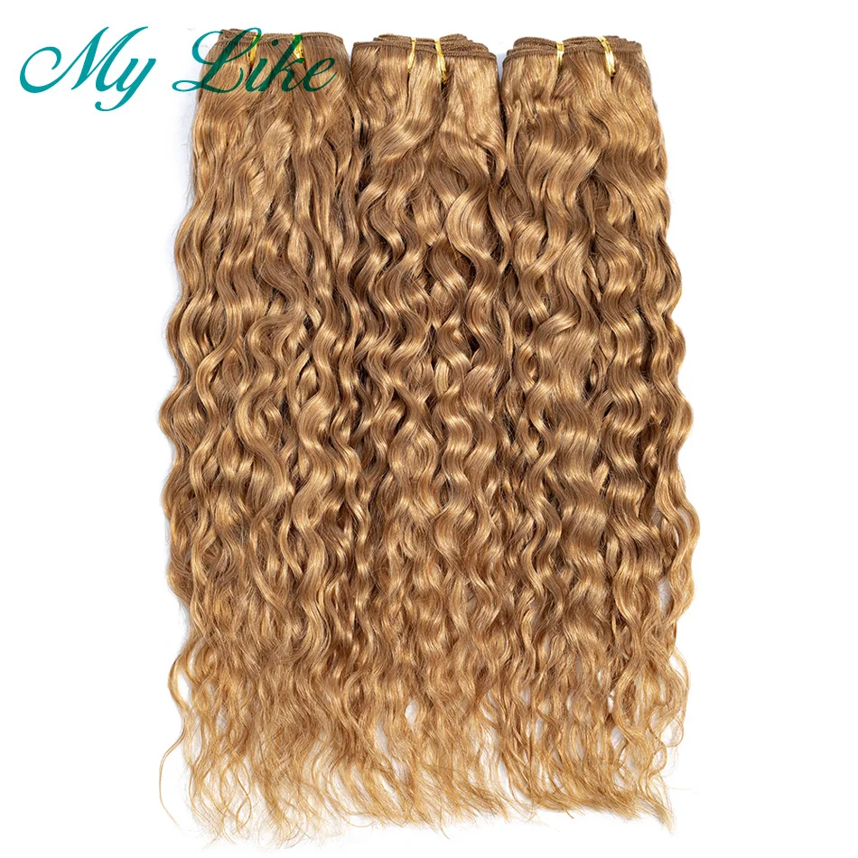 Пучки волос My Like предварительно цветные бразильские волнистые #4