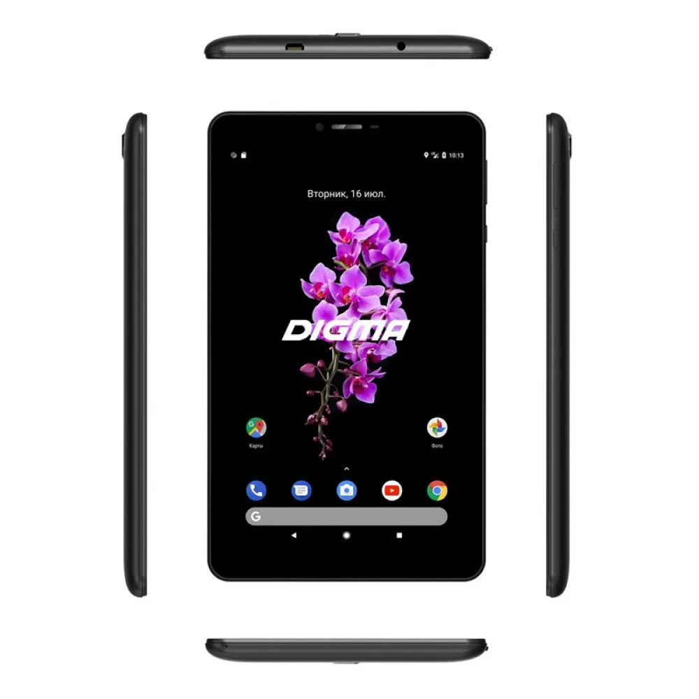 Планшет Digma CITI Octa 80 1160439/4Gb/64Gb/8"/IPS/1920x1200/3G/4G/WiFi/BT/GPS/Android 9.0/microSD 128Gb/4000mAh/CS8218PL/черный -