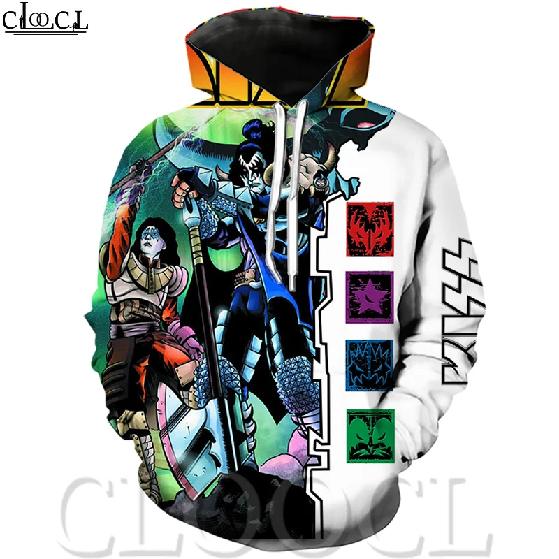 Модная Толстовка HX с 3D принтом рок-певицы KISS Band мужской женский спортивный костюм