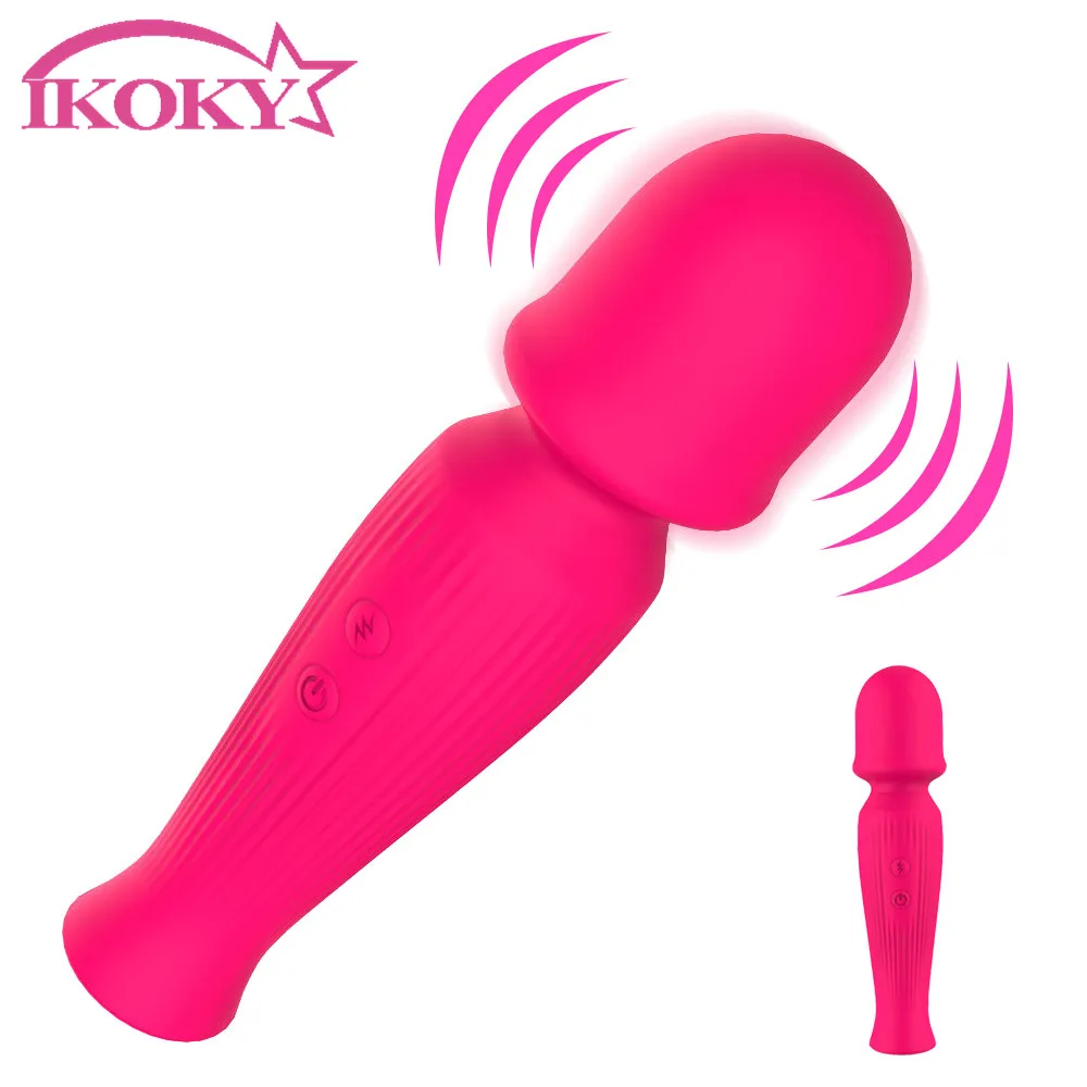 

10 Modes Strong Vibrating Magic Wand Stick Vibrators Vibrator Clitoris Vagina Nipples Female Masturbator Sex Toys for Women