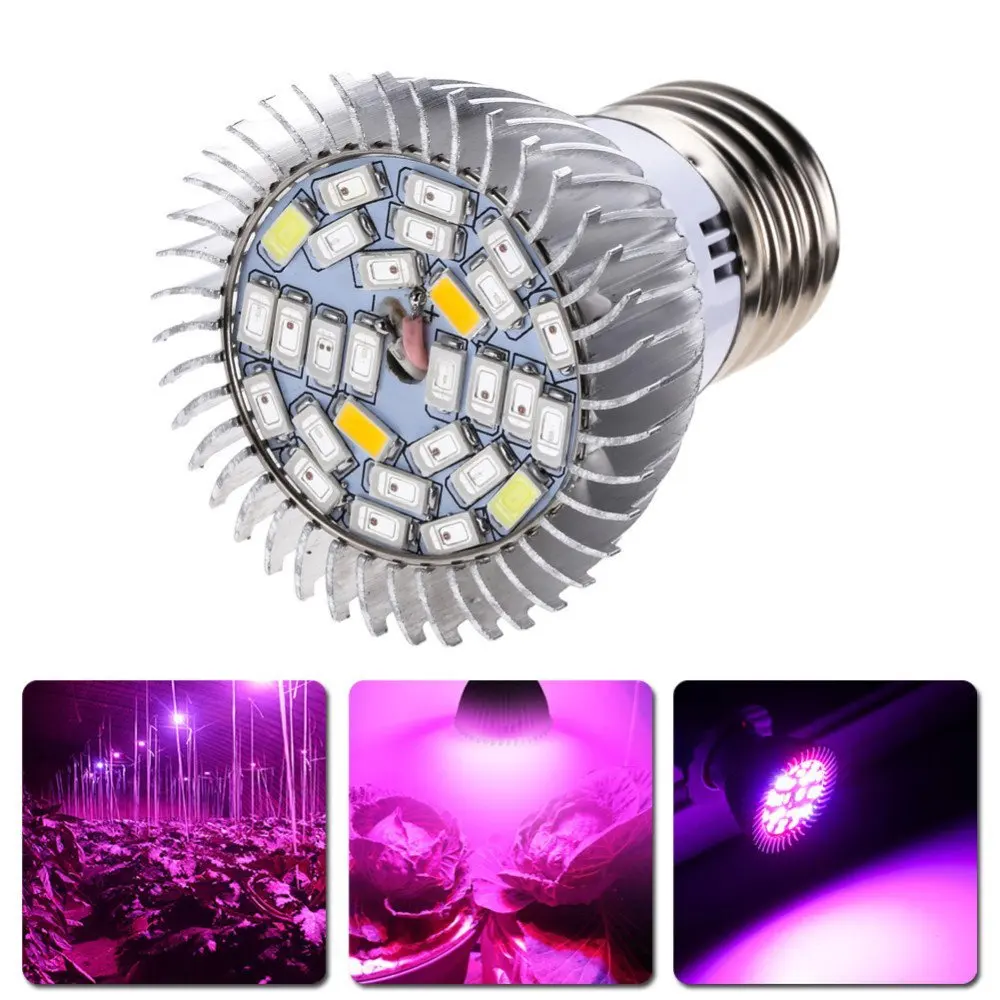 

100pc/lot Leds Grow Light Full Spectrum Full Spectrum 28SMD GU10 E27 E14 Red Blue White LED Grow Lamp Light Cup for Flower Plant