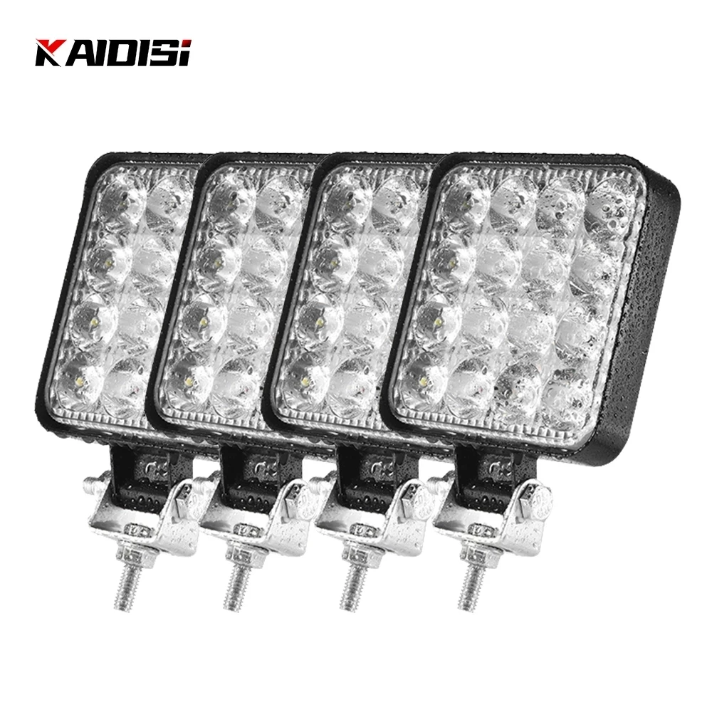 

LED Car Work Lights Bars Led 48W Square Spot lights For Auto & Moto Off Road Trucks Bike Outdoor Auxiliary Lighting Headlamps