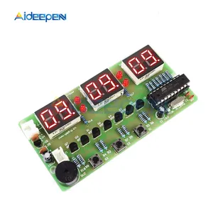 Цифровые электронные часы C51, наборы сделай сам, электронные детали из 6 цифр, светодиодный модуль цифрового таймера для будильника, обратный отсчет часов, секундомер, 12 В
