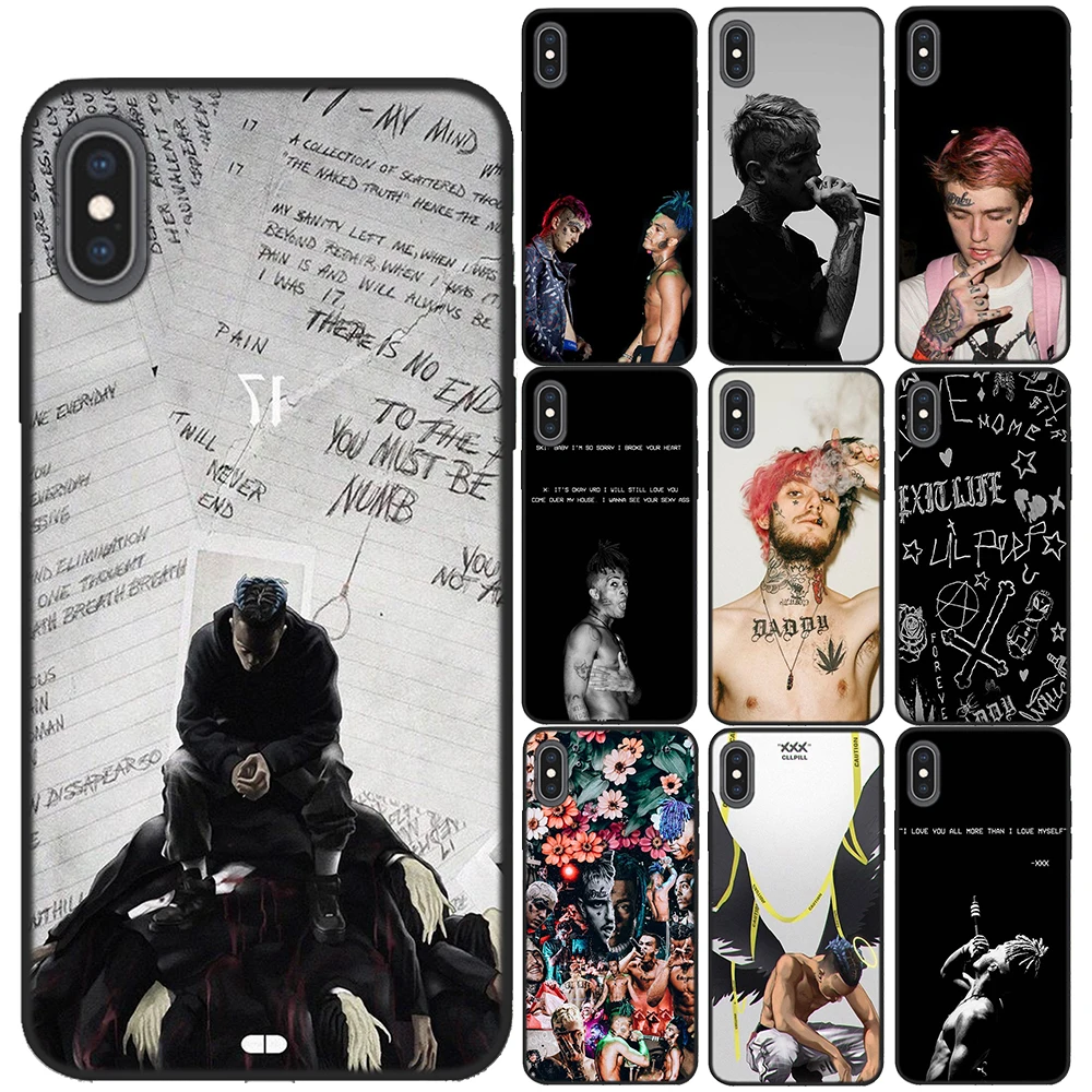 Чехол для телефона из мягкого ТПУ Rap Singer Lil Peep Xxxtentacion силиконовые чехлы iPhone X XS XR MAX 7