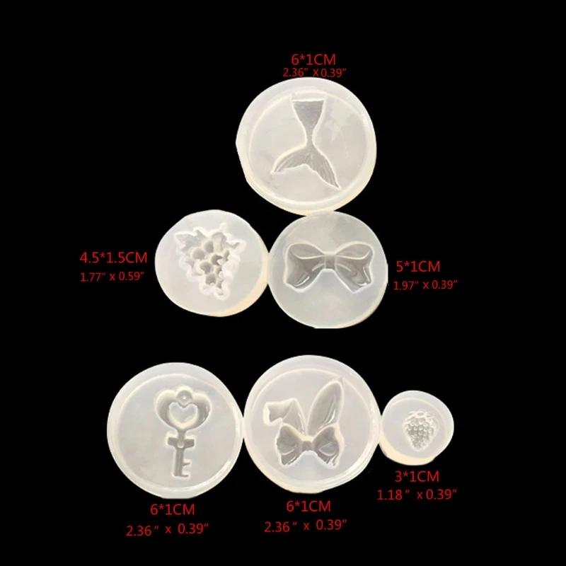 

30Pcs DIY Cute Animals Fruits Pendant Resin Casting Mold Kit Bowtie Heart Rabbit Whale Epoxy Resin Mold Art Craft Tools