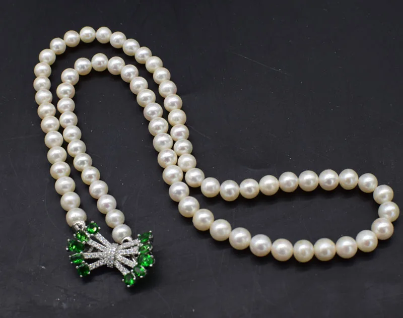 

freshwater pearl WHITE NEAR ROUND AAA 6-7MM necklace 23inch nature wholesale FPPJ