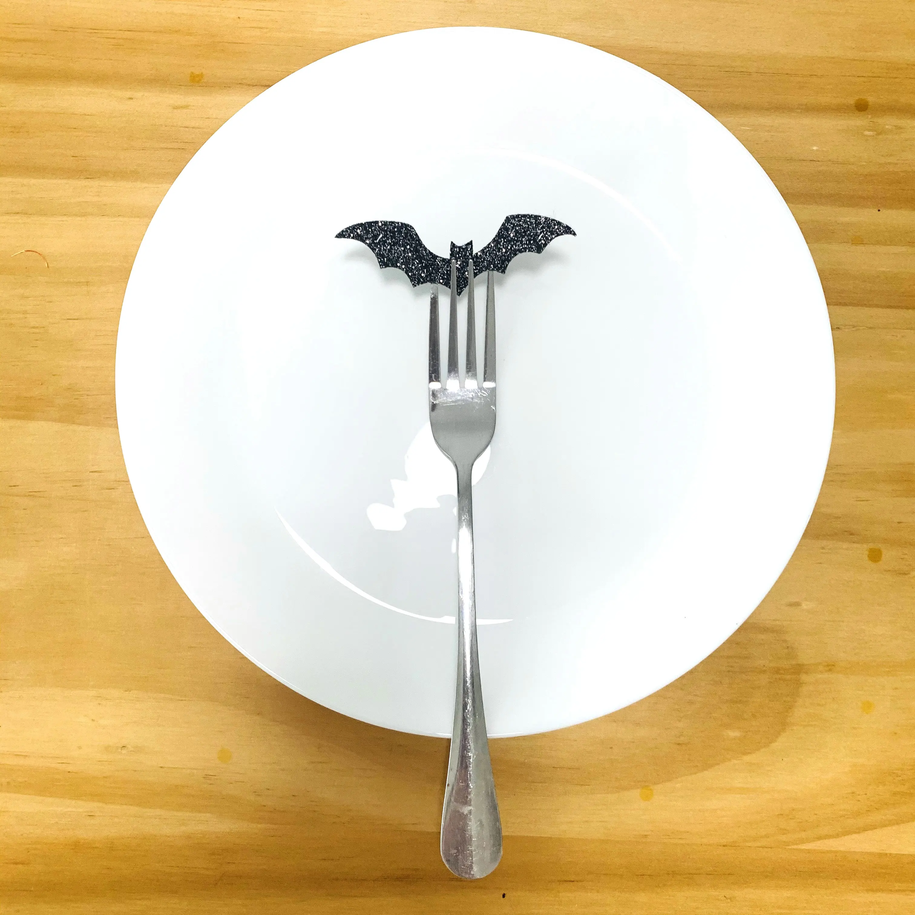 Блестящие фетровые вилки в виде летучей мыши на Хэллоуин украшения для ужина
