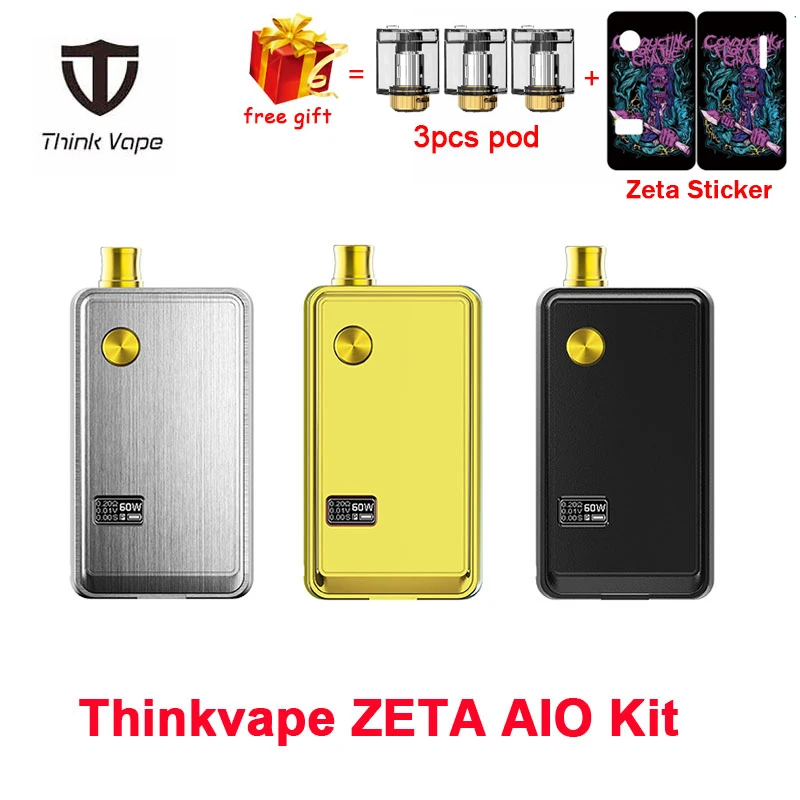 Think Vape ZETA RBA Pod Kit питание от аккумулятора 18650 3 мл 60 Вт vape mod вейп комплект