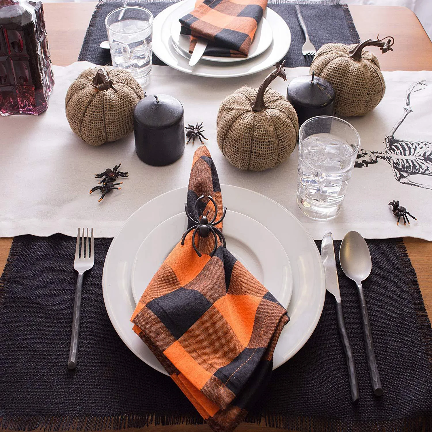 

2pcs European Style Simple Plaid Water Wash Cloth Napkins Multi Color Plaid Cotton Meal Mat Food Table Napkin