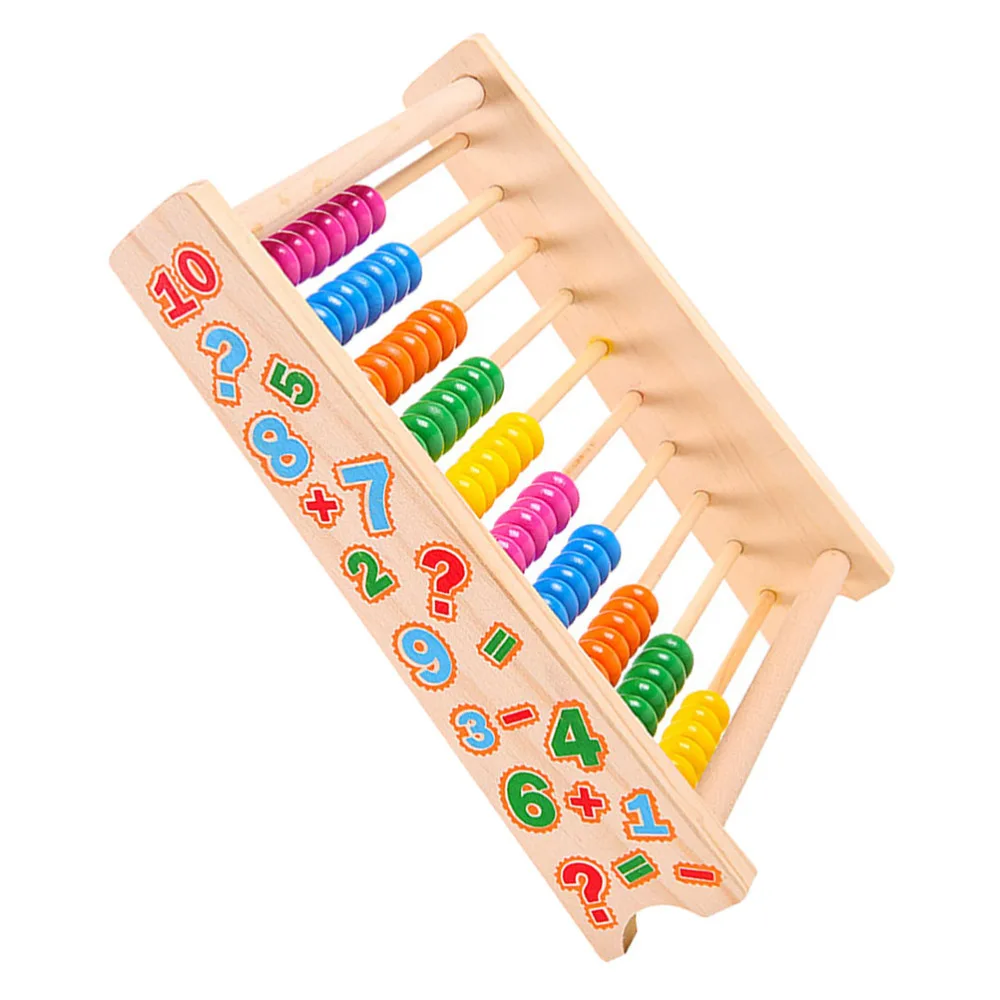 

Kids Counting Tool Colorful Beads Wooden Calculate Teaching Aid Children