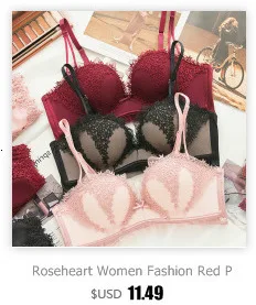 Roseheart Новое Женское модное красное сексуальное женское белье синий беспроводной бюстгальтер бант с кружевной отделкой хлопковые трусики нижнее белье бюстгальтер с мягкими чашечками