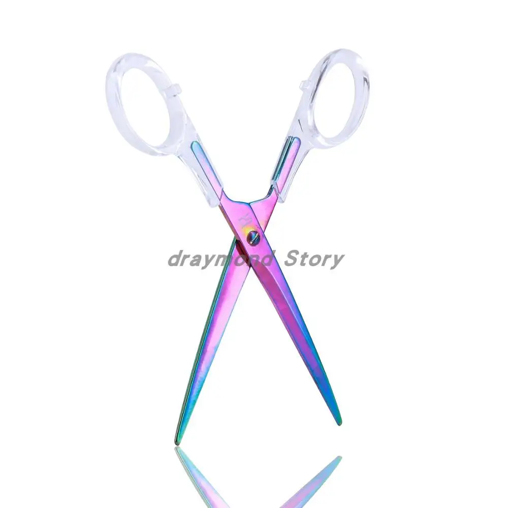 colorful168mm Акриловые ножницы канцелярские офисные прозрачные металлические ножницы - Цвет: colorful168mm