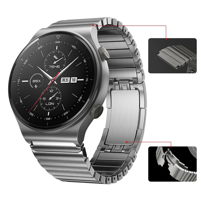 suitable for huawei gt2 pro strap gt watch ecg porsche watch metal 2e glory magic stainless steel 22 replacement belt 2pro smart free global shipping