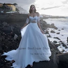 Lakshmigown 2 шт. кружевное свадебное платье в стиле бохо пляжное летнее 2022 свадебное сексуальное шифоновое длинное свадебное платье на бретелях