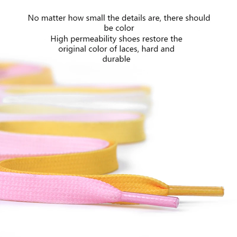 1 Pair / Colorful Shoelaces Flat Shoe laces Fashion Canvas Leisure Candy Party Fabric Shoelace Woman And Men Shoe lace