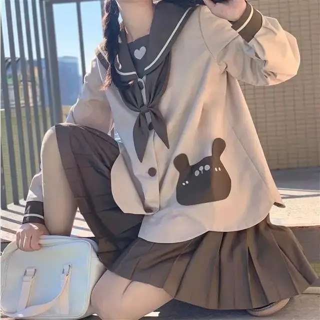

Japanese academic JK uniform spring and autumn cute top
