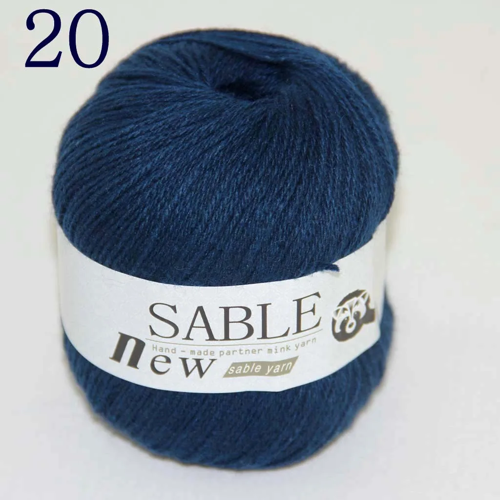 

Sale 6*50gr Super Soft Pure Sable Cashmere Wrap Shawls Hand Knit Wool Crochet Yarn SteelBlue 243-20-6