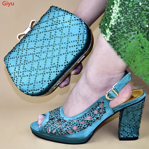 Doershow хорошие туфли и сумки сочетающийся комплект с небесно голубым лидер продаж