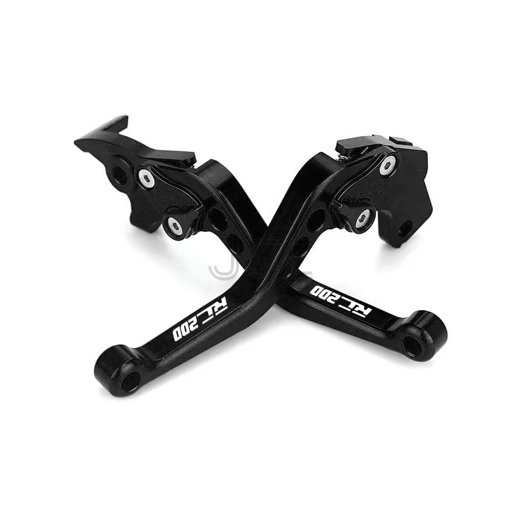Для KTM Duke 250 390 RC250 2013- RC200 оранжевый ЧПУ алюминиевый мотоцикл короткие регулируемые тормоза рычаги сцепления - Цвет: Black RC200