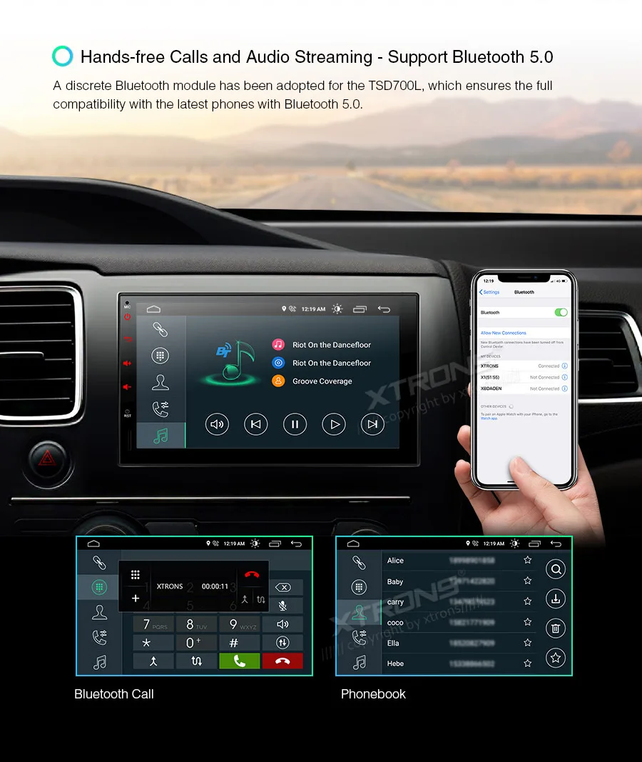 XTRONS Универсальный " DSP 2 din новейший Android автомобильный мультимедийный плеер радио стереосистемы 1080p видео руль gps DVR без DVD