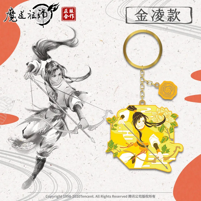 

Metal Mo Dao Zhu Shi Keychain Wei Ying Lan Zhan Figure Key Chain Pendant Bag Decoration Fans Souvenir Gift Keyring