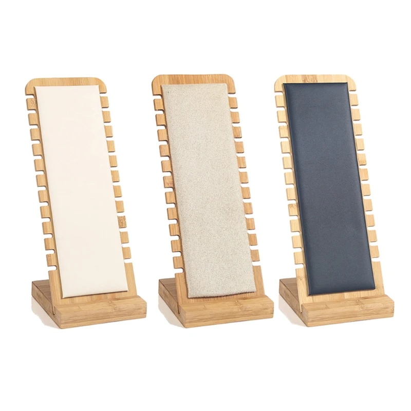 

Bamboo Jewelry Display Stand Necklace Display Stand Wooden Multiple Necklace Easel Showcase Display Holder for Necklaces