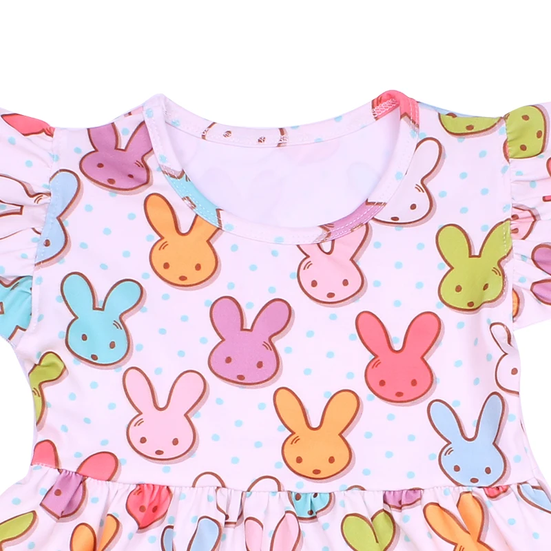 Весенне-летнее платье с кроликом для малышей детская Пасхальная Изысканная