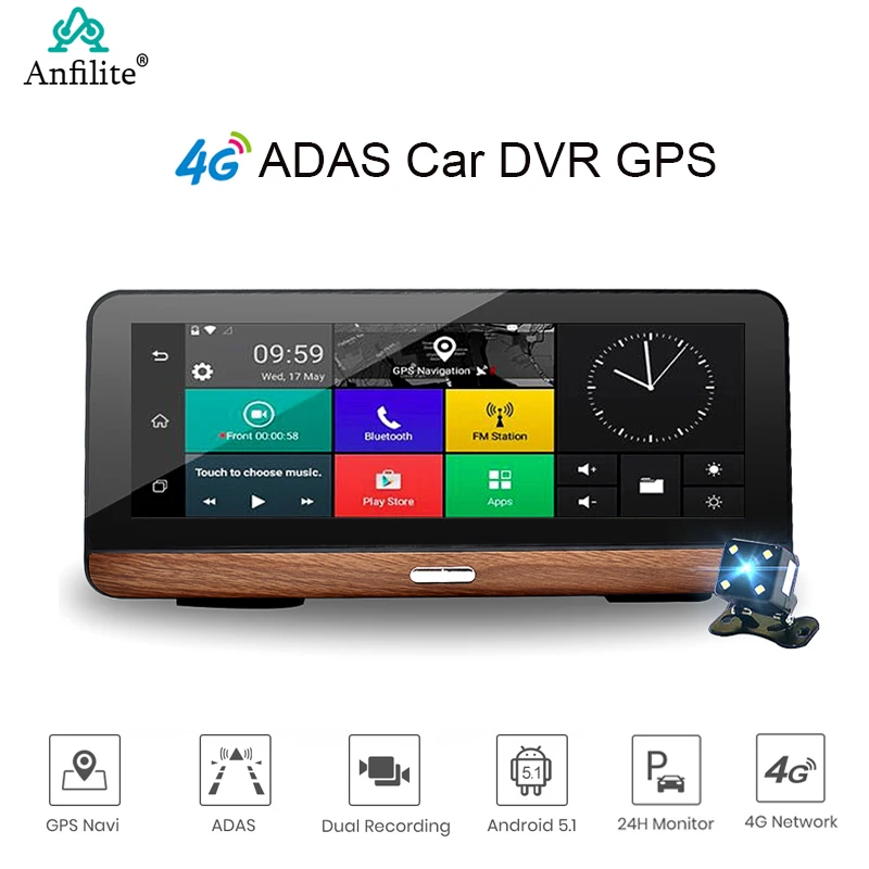 Anfilite 3G/4G Автомобильный видеорегистратор Камера 7,84 дюймов Android gps навигация многофункциональный видеорегистратор двойная камера автомобильный черный ящик