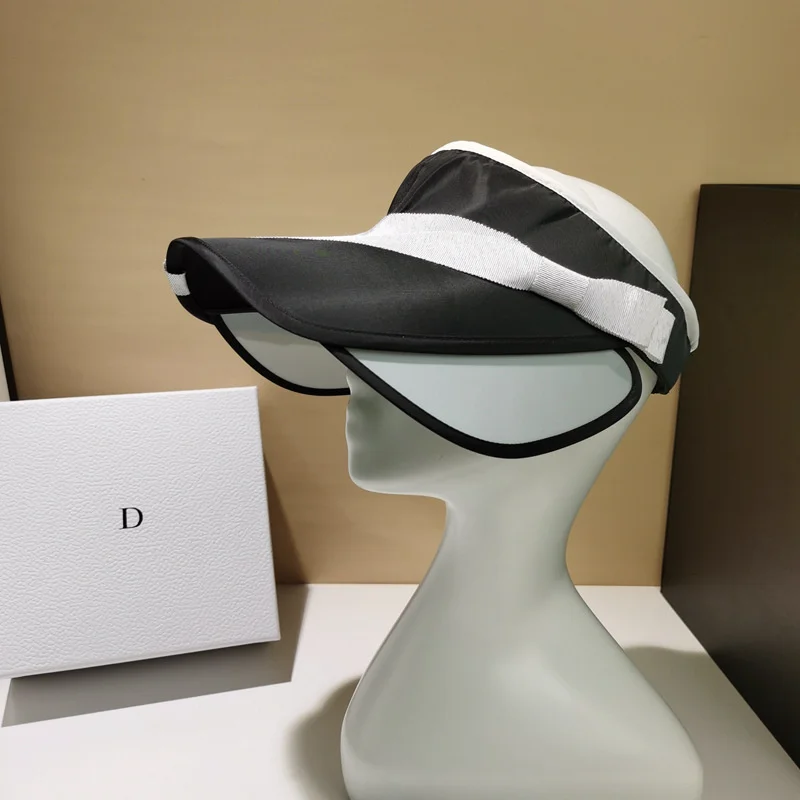 

Sun Hat Women Visor Uv Protection Wide Brim With Sports Protect Wind Adjustable Retractable Ladies Ponytail Beach