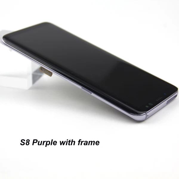 Super Amoled для SAMSUNG Galaxy S8 дисплей S8 Plus G950 G950F G955 G955F кодирующий преобразователь сенсорного экрана в сборе+ рамка