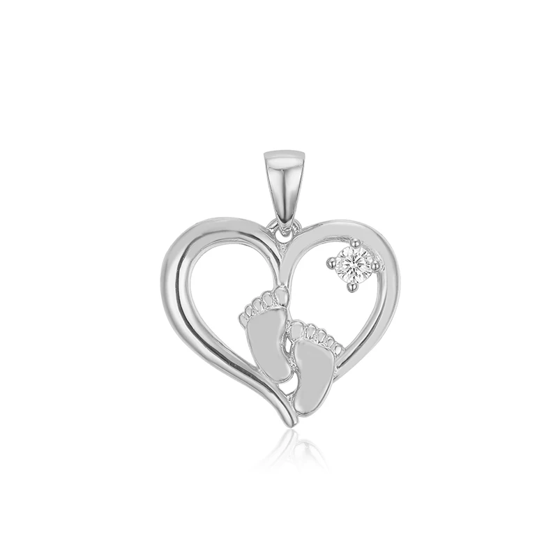 

Mother Kid Jewelry 925 Silver 18K Gold Plated BABY FEET Pendant Necklace Charm Birthday Gift 925 Silver BABY Pendant Necklace