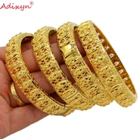 adixyn can open 4pcslot gold color ethiopian dubai africa bangle bride wedding bracelet jewelry for womenmen n071031